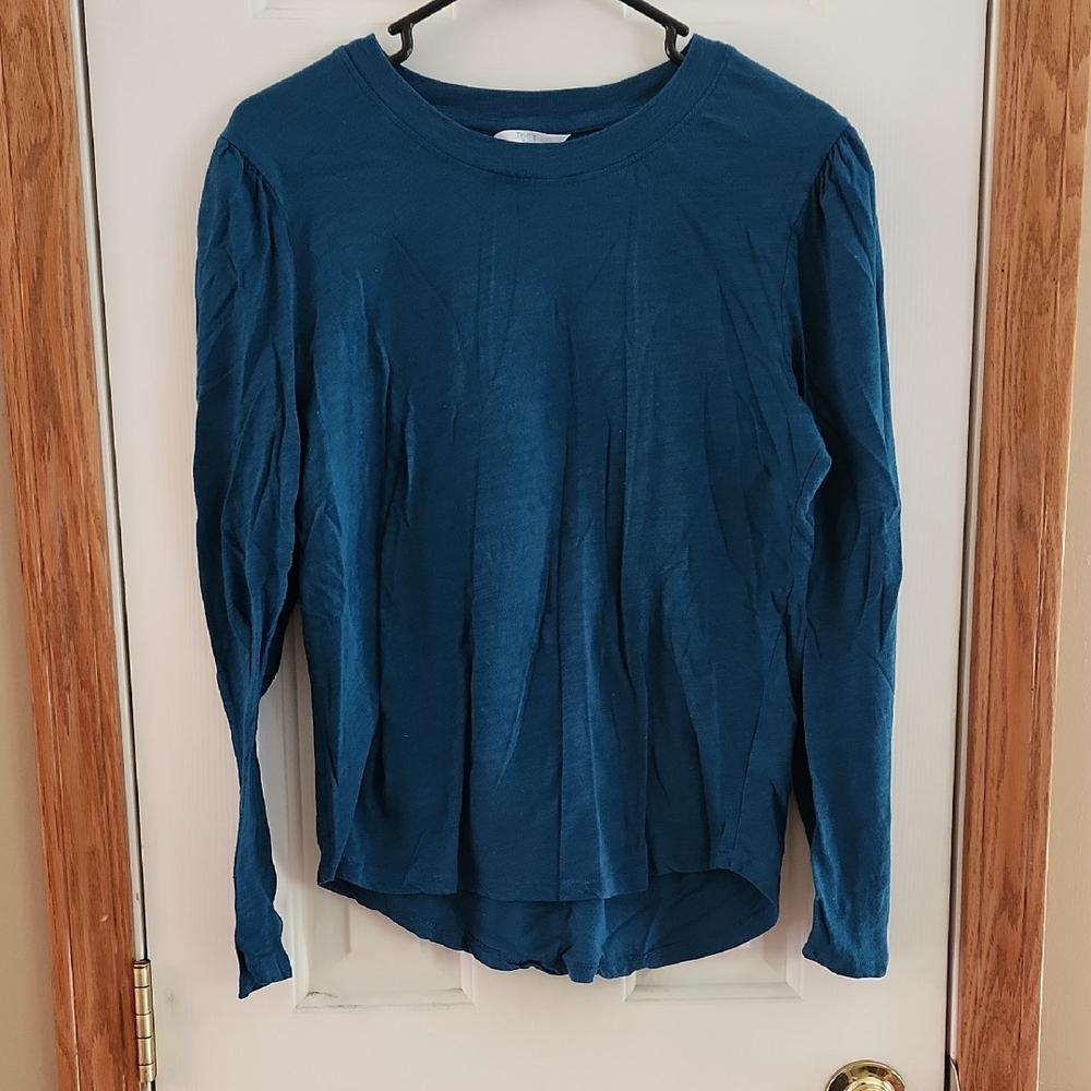 Time and Tru Blue Relaxed Blouse